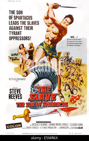 Il figlio di Spartaco, (aka SLAVE, aka IL FIGLIO DI Spartaco), US poster, Steve Reeves (in alto a sinistra), 1962 Foto Stock