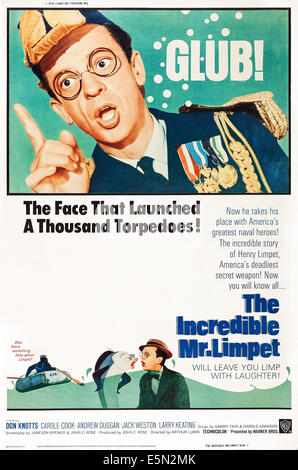 L'incredibile il sig. LIMPET, noi locandina, Parte superiore e parte inferiore: Don Knotts, 1964 Foto Stock
