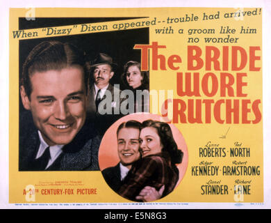 La sposa indossava le stampelle, parte superiore da sinistra: Ted Nord, Robert Armstrong, Lynne Roberts, in basso da sinistra: Ted Nord, Lynne Roberts, Foto Stock