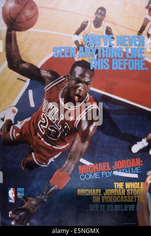 MICHAEL JORDAN: COME FLY WITH ME, US poster, Michael Jordan, 1989. ©CBS Fox  Video Sports/courtesy Everett Collection Stock Photo - Alamy