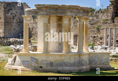 L'agorà di lato, Turchia Foto Stock