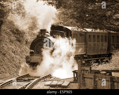 Il motore di vapore 'Sir Cecil un Cochrane' all'Tanfield Railway, Durham. Foto Stock