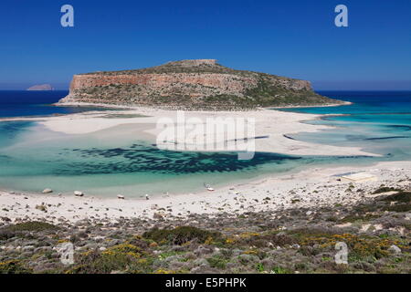 Balos Bay, Penisola di Gramvousa, Creta, Isole Greche, Grecia, Europa Foto Stock