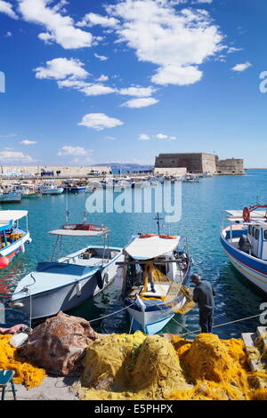 Porto veneziano, fortezza veneziana di Candia (Iraklio) (Iraklio), Creta, Isole Greche, Grecia, Europa Foto Stock