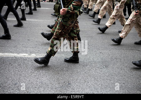 Stivali militari , esercito greco parate a festa nazionale su Atene Foto Stock