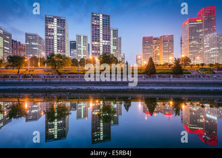 Pechino, Cina skyline al quartiere centrale degli affari. Foto Stock