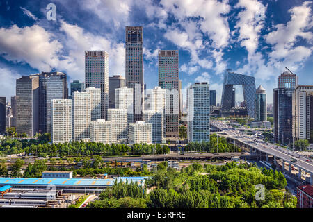 Pechino, Cina financial district cityscape. Foto Stock