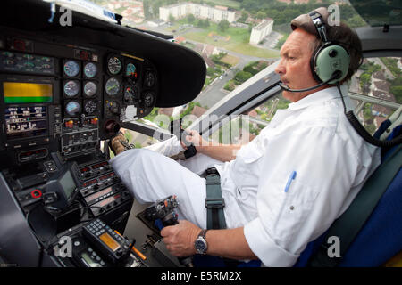 Emergenza medica elicottero, Limoges, Francia. Foto Stock