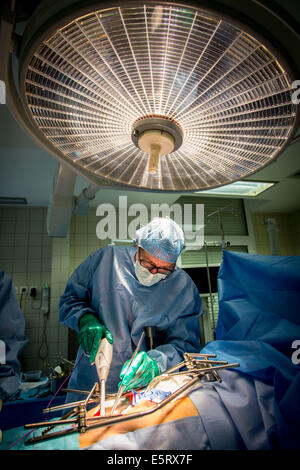 Cistectomia, la rimozione di un cancro della vescica, Diaconesses ospedale, Paris, Francia. Foto Stock