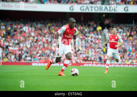 Arsenal v's Benfica per sessione 2014, Emirates Stadium Foto Stock