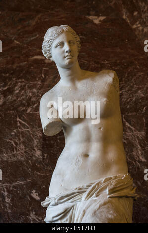 Venere di Milo statua nel museo del Louvre, Parigi, Francia Foto Stock