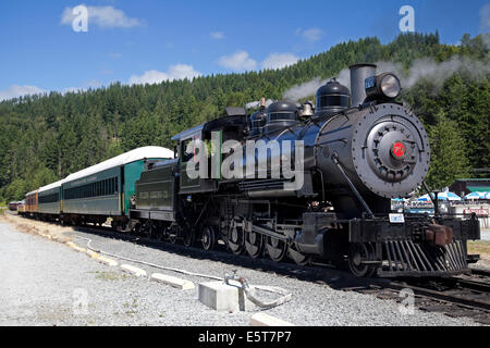 Mt. Rainier Scenic Railroad, Elba, Washington, Stati Uniti d'America Foto Stock