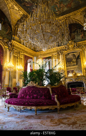 Gli appartamenti di Napoleone III al museo del Louvre di Parigi, Francia Foto Stock