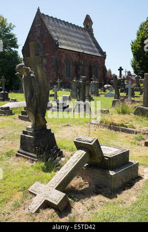 Tombe al Cimitero Maggiore di Exeter, England, Regno Unito Foto Stock