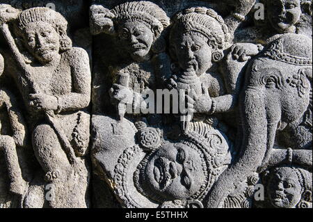 Il tempio di Prambanan complessa, Sito Patrimonio Mondiale dell'UNESCO, Java, Indonesia, Asia sud-orientale, Asia Foto Stock