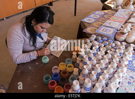 Artista in ceramica in Turchia Selçuk Foto Stock