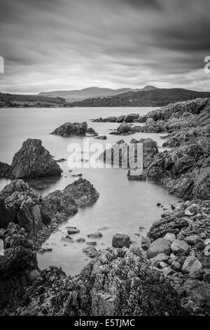 Rockcliffe, cercando la Urr estuario verso Kippford, Colvend Costa, Dumfries and Galloway, Scozia Foto Stock