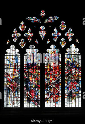 Contemporary Vetrata nel sud del corridoio della navata, Chester Cathedral Foto Stock