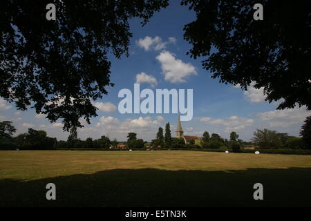 1 agosto 2014. Mistley Cricket Club in Essex Foto Stock