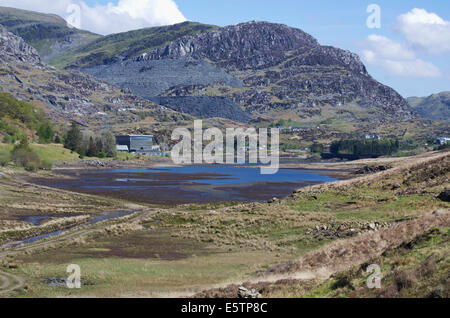 Tanygrisiau Idro Elettrica stazione di potenza, Tanygrisiau, Blaenau Ffestiniog, Snowdonia, Gwynedd, il Galles del Nord Foto Stock