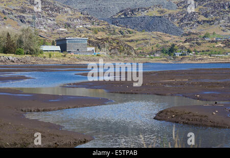 Tanygrisiau Idro Elettrica stazione di potenza, Tanygrisiau, Blaenau Ffestiniog, Snowdonia, Gwynedd, il Galles del Nord Foto Stock