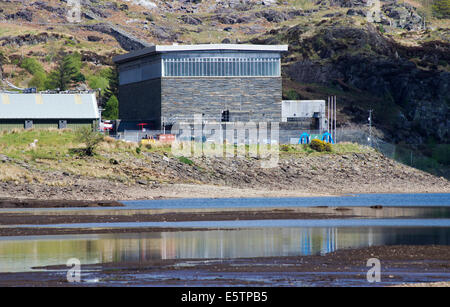 Tanygrisiau Idro Elettrica stazione di potenza, Tanygrisiau, Blaenau Ffestiniog, Snowdonia, Gwynedd, il Galles del Nord Foto Stock