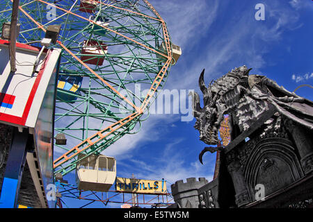 Coney Island Wonder Wheel Foto Stock