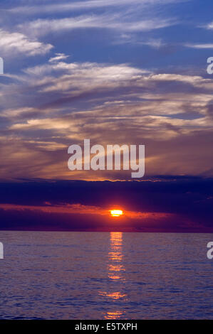 Metà estate tramonto su Georgian Bay, Ontario, Canada Foto Stock