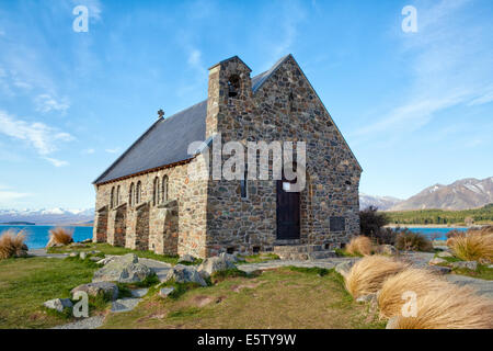 La Chiesa del Buon Pastore, il Lago Tekapo, Nuova Zelanda Foto Stock