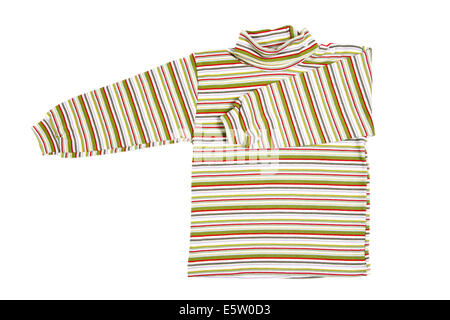 Abbigliamento per bambini - Camicia a Righe isolate su sfondo bianco Foto Stock