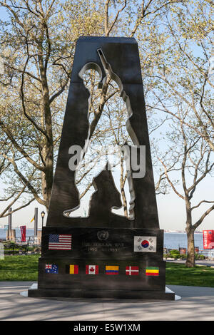 New York memoriale dei veterani di guerra coreana, Battery Park, NYC Foto Stock