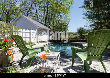 Suburban Showcase House Con Piscina Privata, Stati Uniti Foto Stock