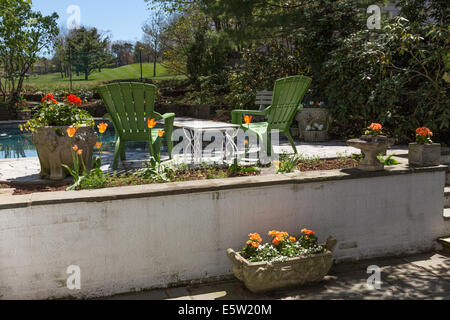 Suburban Showcase House Con Piscina Privata, Stati Uniti Foto Stock