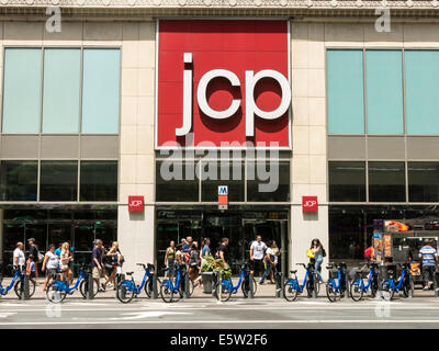 JCP Entrata di Manhattan Mall sulla Avenue of the Americas, NYC Foto Stock