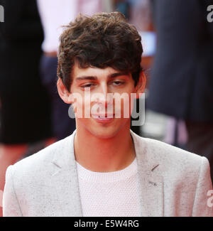 Londra, Regno Unito. 5 Ago, 2014. Matt Richardson assiste la prima mondiale del Inbetweeners 2 su 05/08/2014 presso la VUE Leicester Square, Londra. Persone nella foto: Matt Richardson. Credito: swift-creativo/Alamy Live News Foto Stock