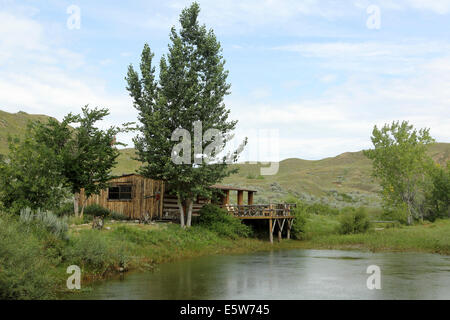 Il salone a La Reata Ranch vicino a Kyle, Saskatchewan, Canada. Foto Stock