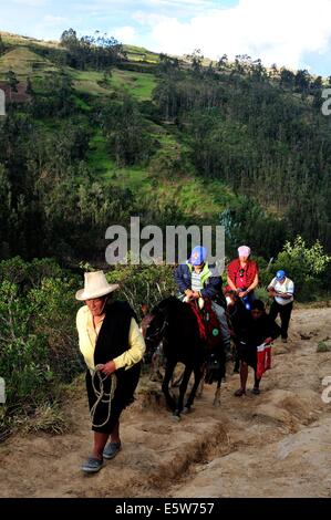 Guide per il turista di Karajia ( sito archeologico ) in Cruzpata - CHACHAPOYAS . Dipartimento di Amazonas .PERÙ Foto Stock