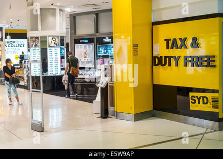 Sydney Australia,Kingsford-Smith Airport,SYD,interior Inside,terminal,gate,shopping shopper shopping shopping negozi mercati di mercato di acquisto vendere Foto Stock