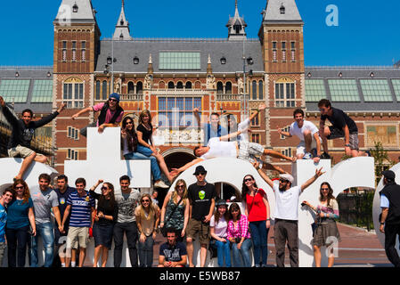Rijksmuseum Amsterdam, Olanda, Paesi Bassi Foto Stock