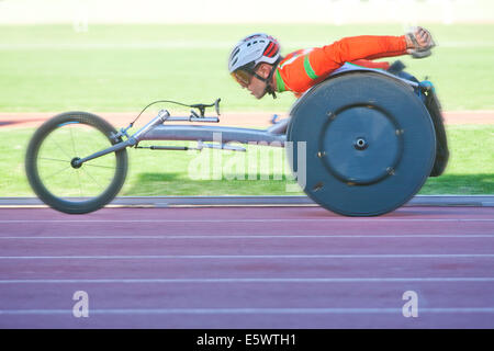 Atleta in para-competizione atletica Foto Stock