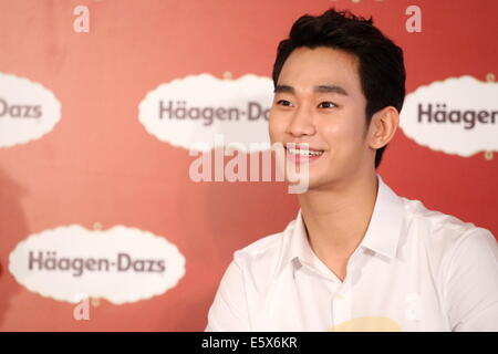 Pechino, Cina. Il 4° agosto 2014. Sud coreano Kim attore Soo-Hyun assiste Haagen-Dazs evento promozionale a Pechino in Cina il lunedì 4 agosto 2014. © TopPhoto/Alamy Live News Foto Stock