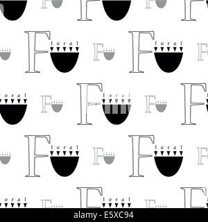 Fiore astratto seamless sfondo pattern Foto Stock