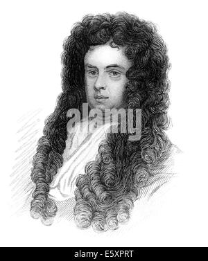 Ritratto di John Somers, primo Baron Somers, 1651 - 1716, un inglese di Whig giurista e statista, Foto Stock