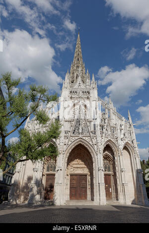 Chiesa parrocchiale di Saint-Maclou, sfavillante stile di architettura gotica, Rouen, Seine-Maritime, Alta Normandia, Francia Foto Stock