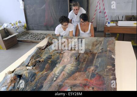 Sassuolo (Emilia Romagna, Italia) il restauro del patrimonio culturale danneggiato dal terremoto nel 2012 Foto Stock