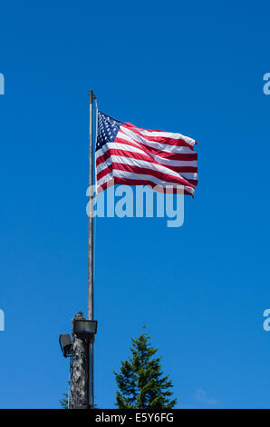 Stati Uniti bandiera su un palo Foto Stock