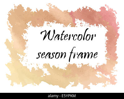 Acquerello stagione autunno sfondo del telaio. Design realizzato nel vettore. Foto Stock