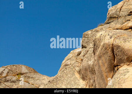 Close-up della costa rocciosa a Smögen, Bohuslän, Västra Götaland Iän, Svezia e Scandinavia. Foto Stock