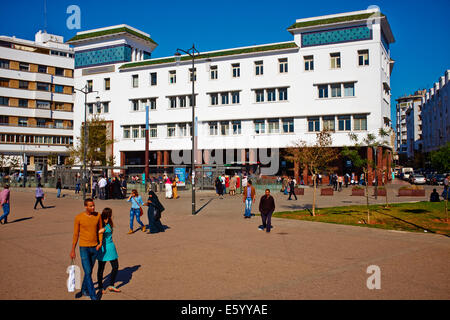 Il Marocco, Casablanca, United Nation (Nazione Unis) square Foto Stock