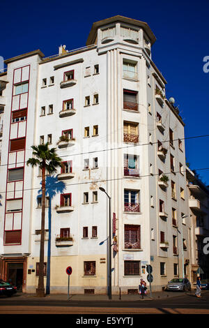 Il Marocco, Casablanca, Hassan II avenue Foto Stock